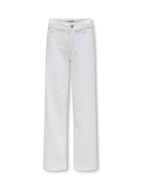 Dsiney Kidz - ONLY KIDS White Sylvie Wide Leg Jeans With Super Stretch image 1