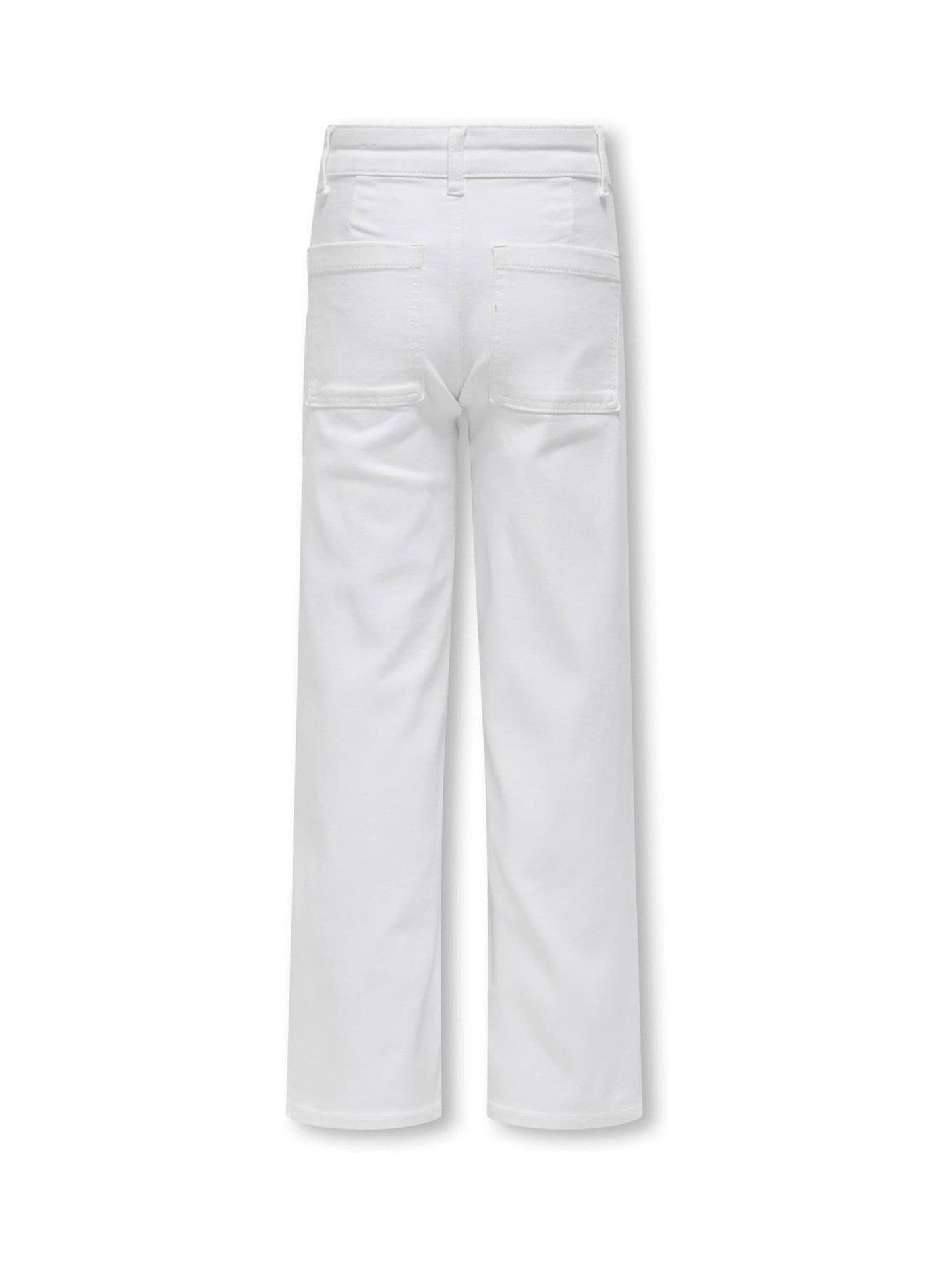 Dsiney Kidz - ONLY KIDS White Sylvie Wide Leg Jeans With Super Stretch image 2