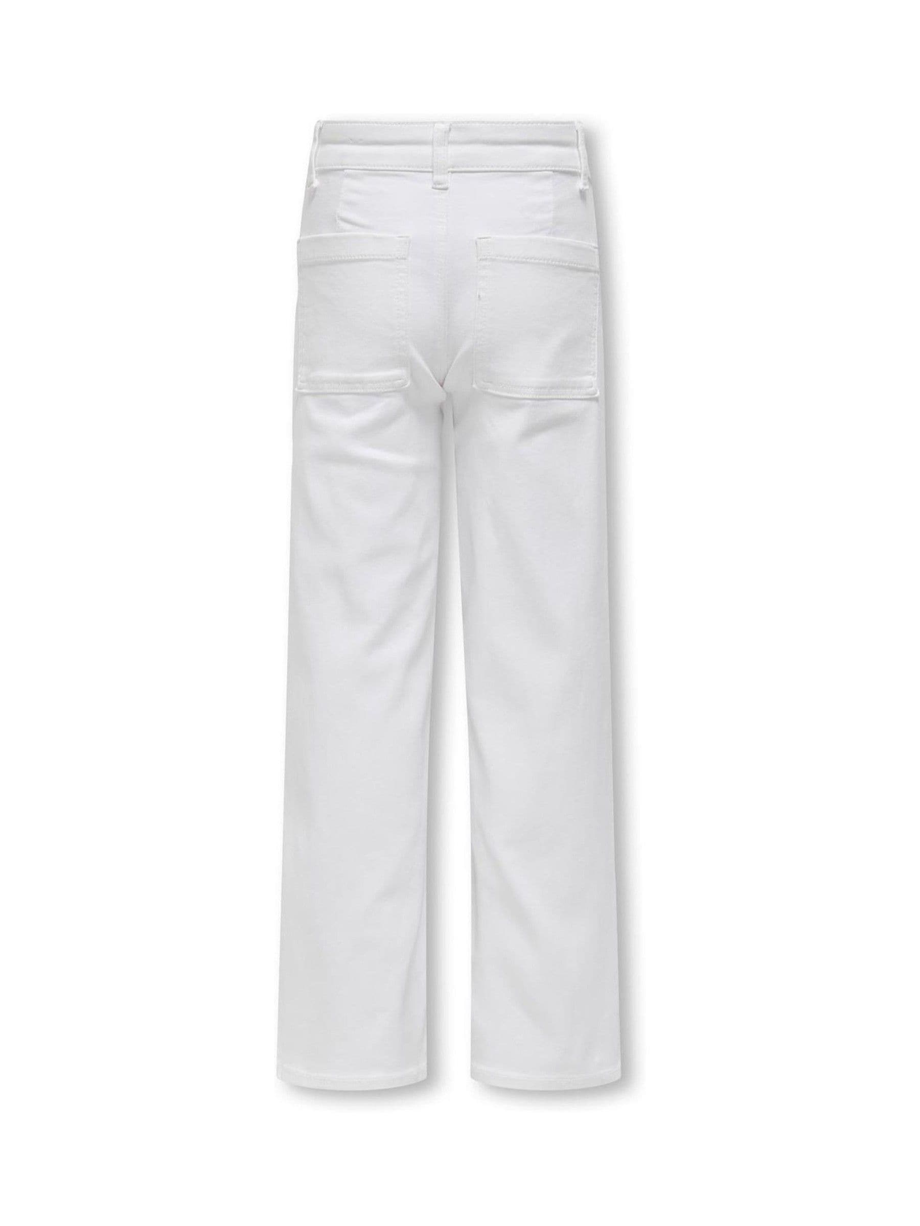 Dsiney Kidz - ONLY KIDS White Sylvie Wide Leg Jeans With Super Stretch image 2