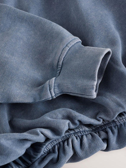 smALLSAINTS Blue Zip Up Bubble Hem Sweatshirt - image 8