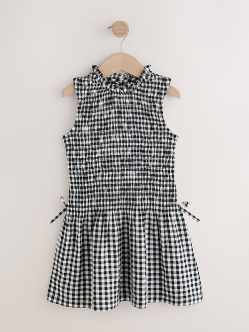Dsiney Kidz - Black/White Gingham Shirred Dress (3-16yrs) image 1