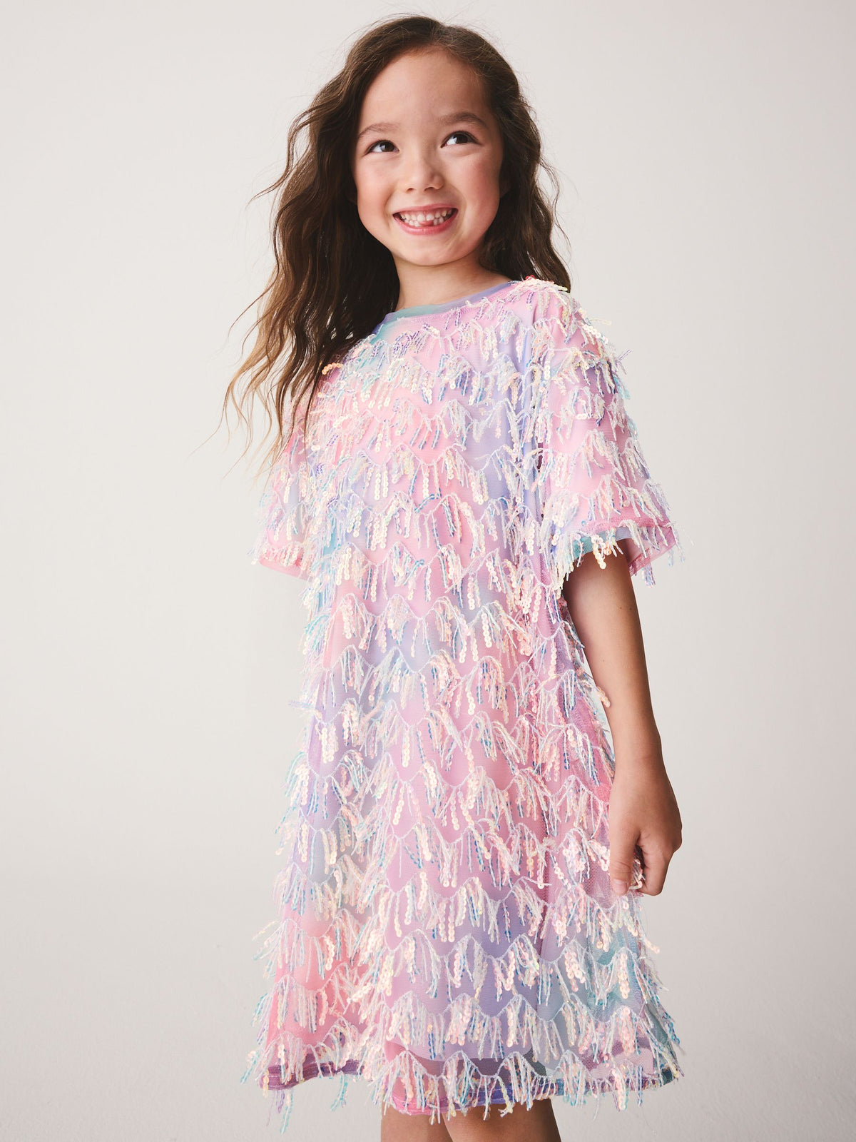 Dsiney Kidz - Multi Rainbow Tassel Dress (3-16yrs) image 1