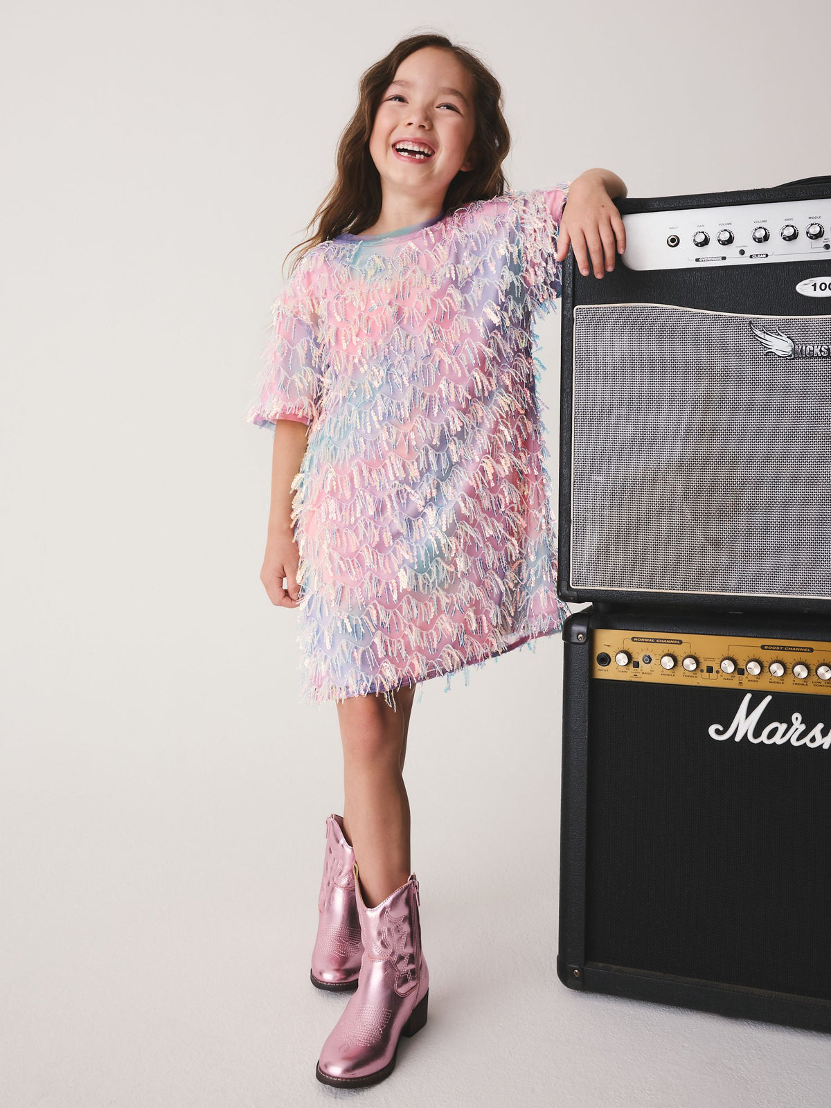 Dsiney Kidz - Multi Rainbow Tassel Dress (3-16yrs) image 2