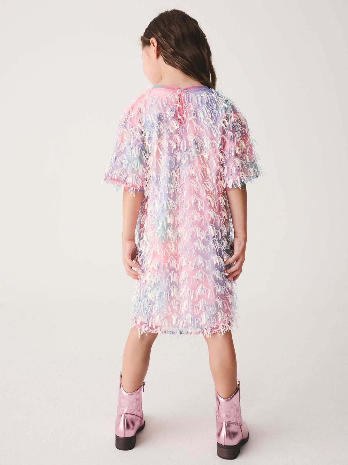 Dsiney Kidz - Multi Rainbow Tassel Dress (3-16yrs) image 3