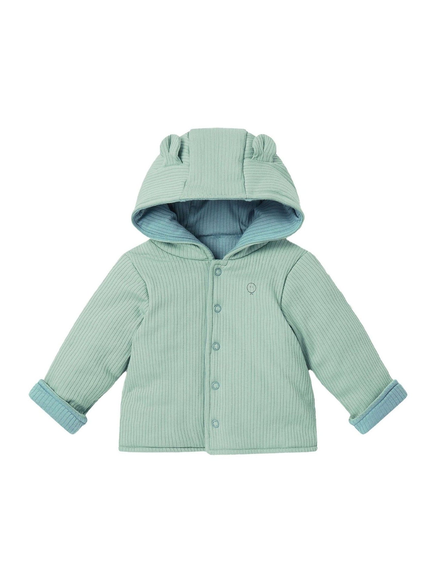 Dsiney Kidz - MORI Blue Cosy Ribbed Reversible Coat image 2