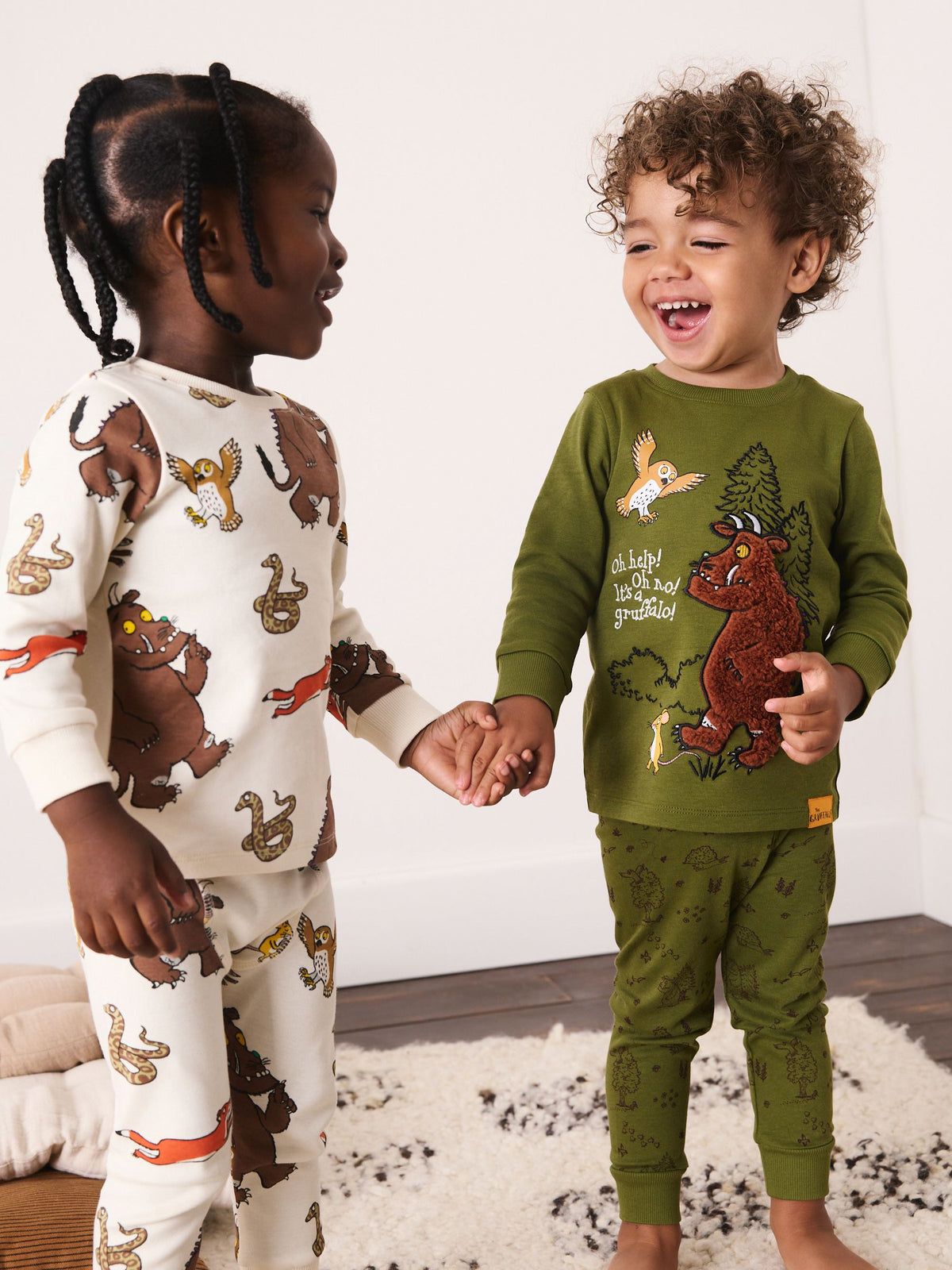 Green/Ecru Gruffalo Snuggle Pyjamas 2 Pack (9mths-8yrs) - image 1