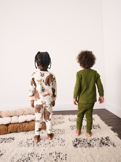 Green/Ecru Gruffalo Snuggle Pyjamas 2 Pack (9mths-8yrs) - image 2