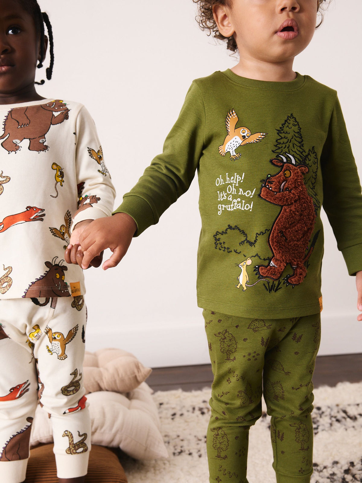 Green/Ecru Gruffalo Snuggle Pyjamas 2 Pack (9mths-8yrs) - image 3