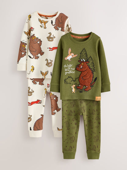 Green/Ecru Gruffalo Snuggle Pyjamas 2 Pack (9mths-8yrs) - image 5