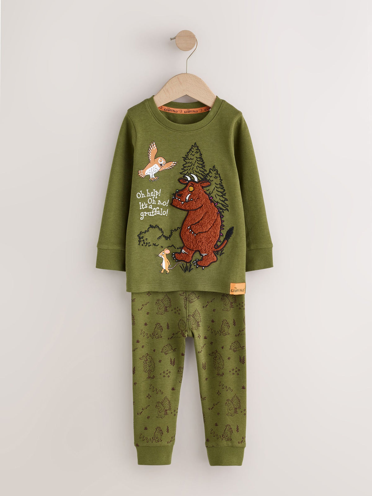 Green/Ecru Gruffalo Snuggle Pyjamas 2 Pack (9mths-8yrs) - image 7