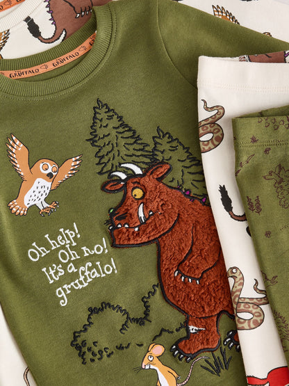 Green/Ecru Gruffalo Snuggle Pyjamas 2 Pack (9mths-8yrs) - image 9