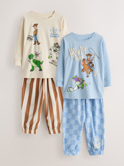 Blue/Ecru Toy Story Oversized Pyjamas 2 Pack (9mths-8yrs) - image 1