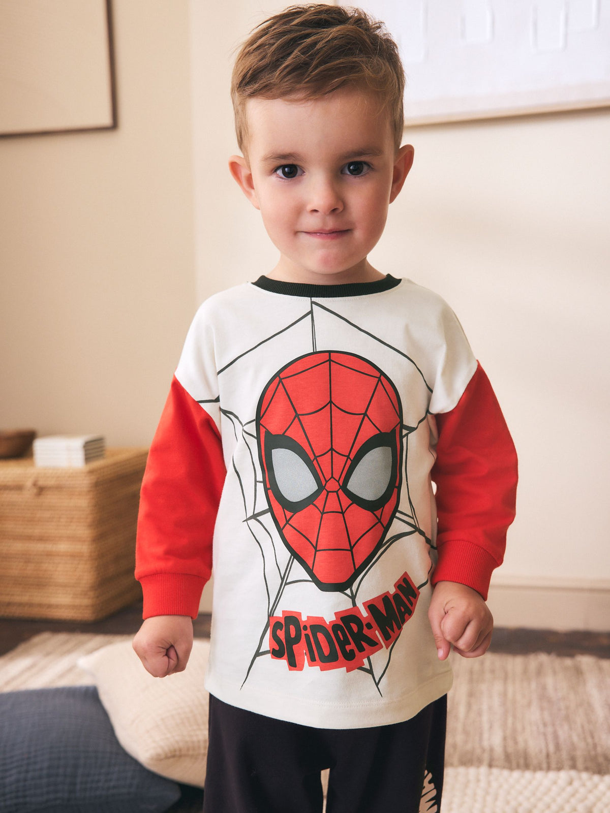 Red/Black/Grey Spiderman Long Sleeve Jogger Pyjamas 3 Pack (12mths-10yrs) - image 3