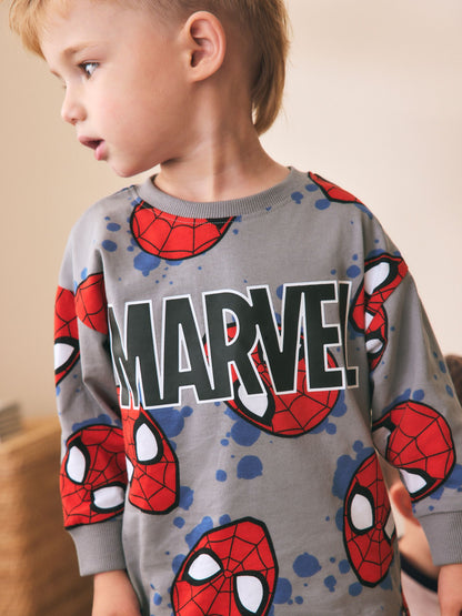 Red/Black/Grey Spiderman Long Sleeve Jogger Pyjamas 3 Pack (12mths-10yrs) - image 4