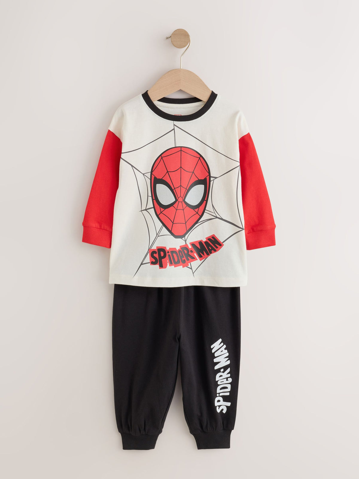 Red/Black/Grey Spiderman Long Sleeve Jogger Pyjamas 3 Pack (12mths-10yrs) - image 8