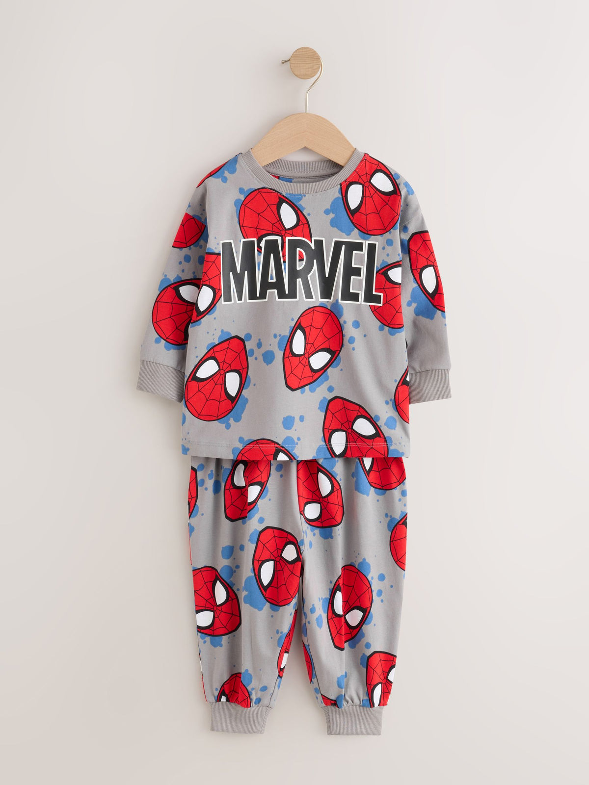 Red/Black/Grey Spiderman Long Sleeve Jogger Pyjamas 3 Pack (12mths-10yrs) - image 9