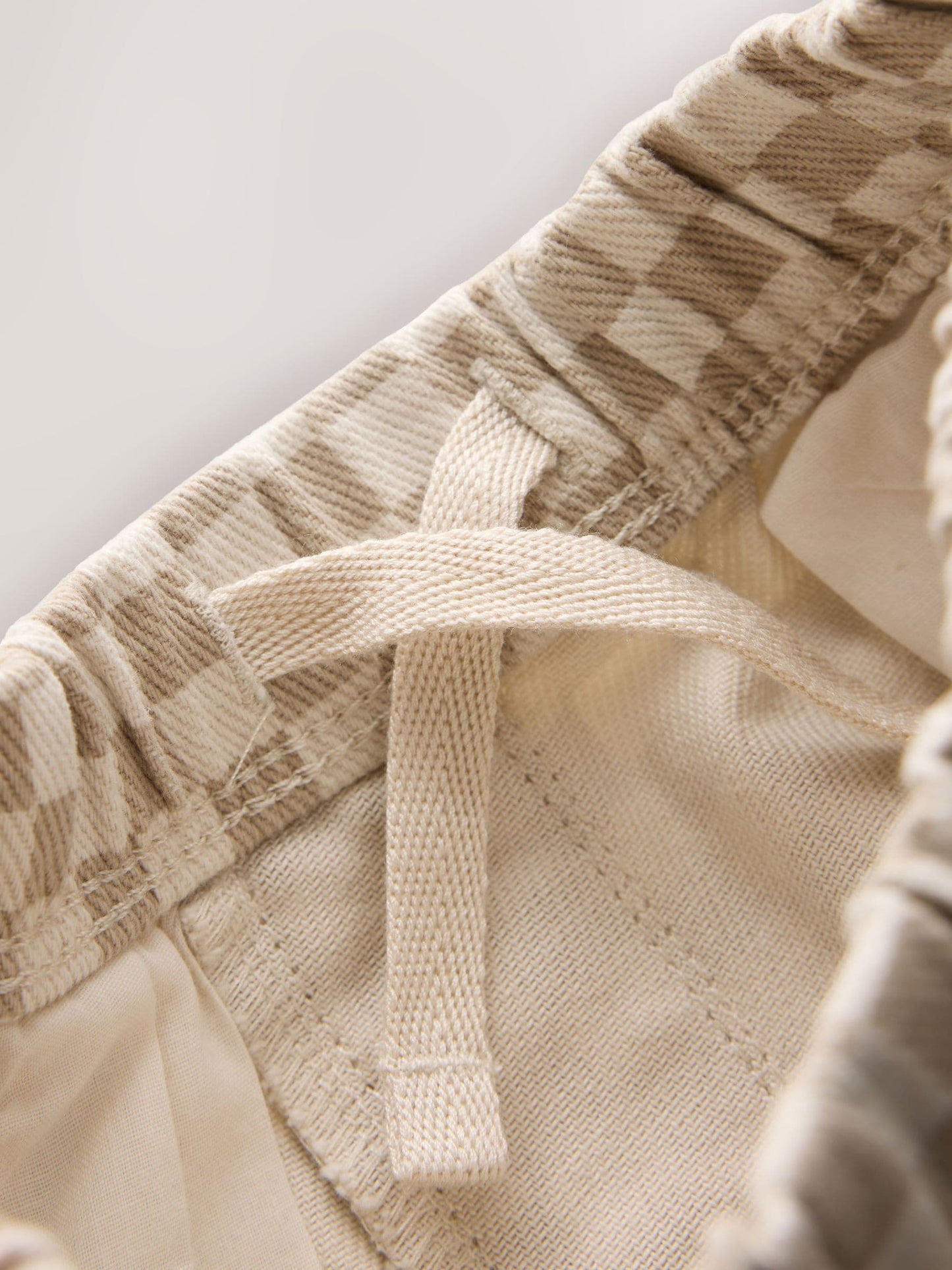 Neutral Checkerboard Pull On Barrel Trousers (3mths-7yrs) image 8