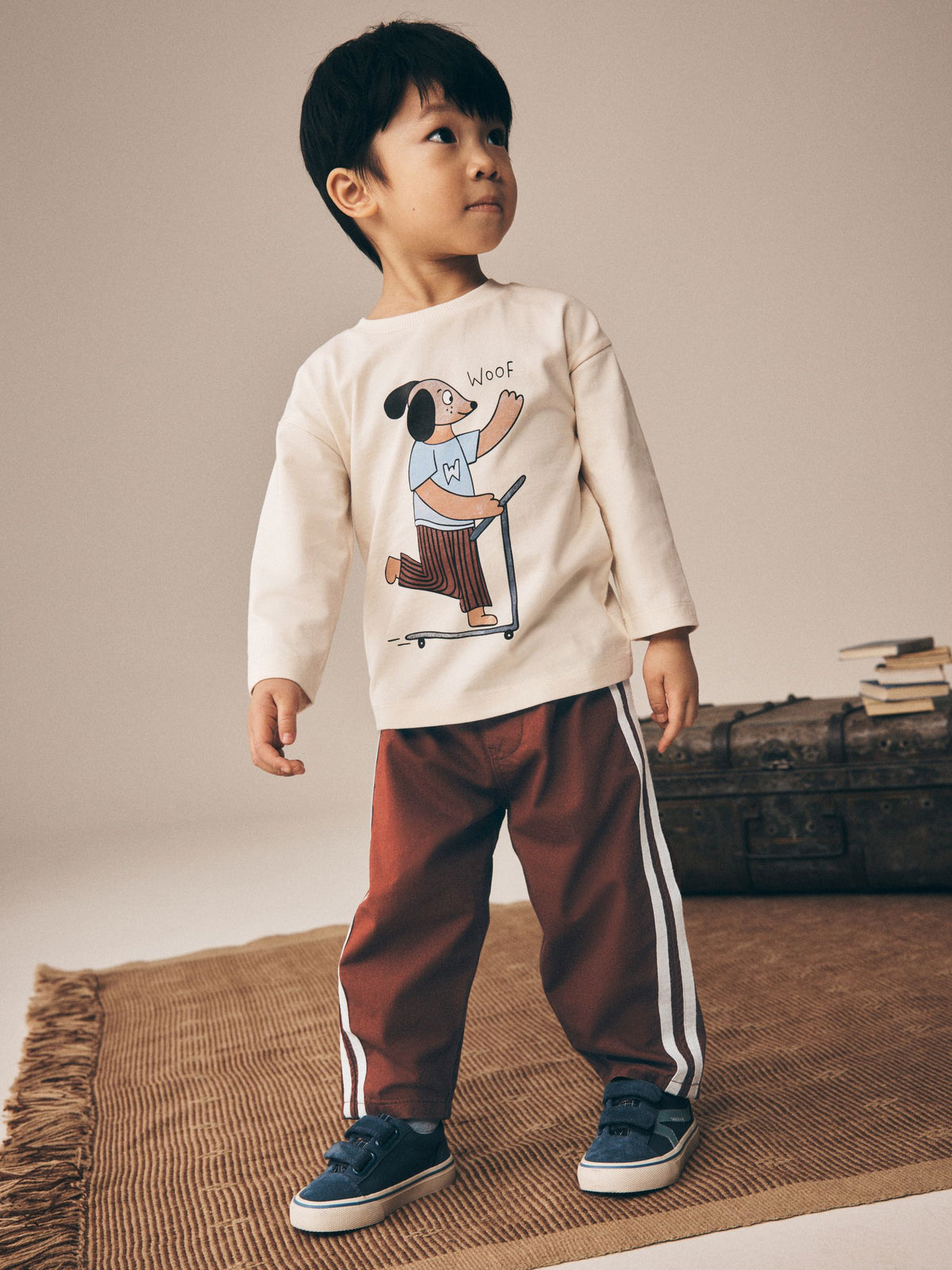 Burgundy Red Barrel Pull On Trousers (3mths-7yrs) - image 2