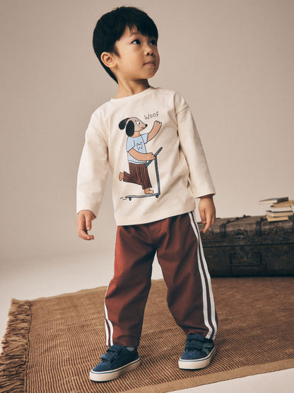 Burgundy Red Barrel Pull On Trousers (3mths-7yrs) - image 2