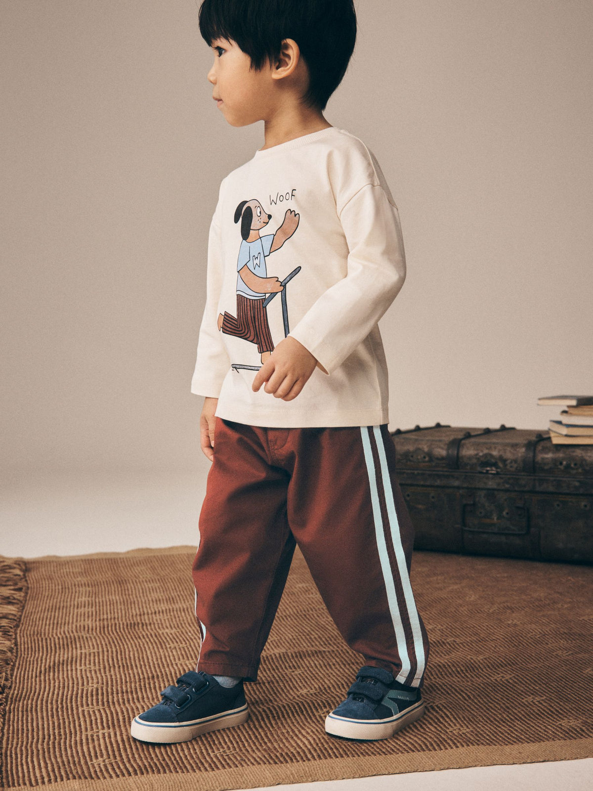 Burgundy Red Barrel Pull On Trousers (3mths-7yrs) - image 3
