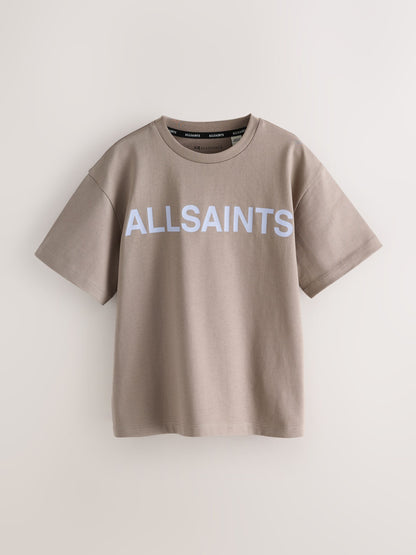 Dsiney Kidz - smALLSAINTS Brown Oversized Girls Logo T-Shirts 3 Pack image 4