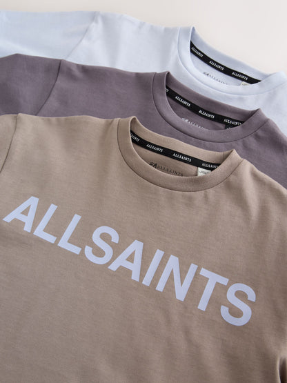 Dsiney Kidz - smALLSAINTS Brown Oversized Girls Logo T-Shirts 3 Pack image 7