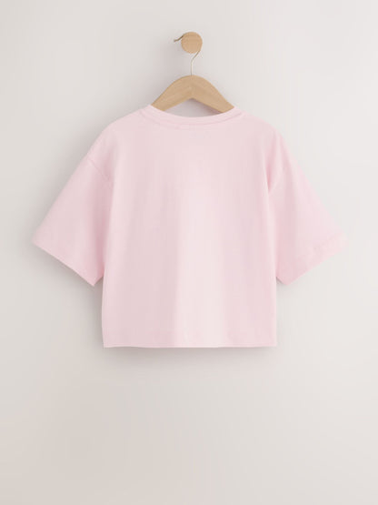 Dsiney Kidz - Pink Animal Boxy Sequin Heart T-Shirt (3-16yrs) image 6