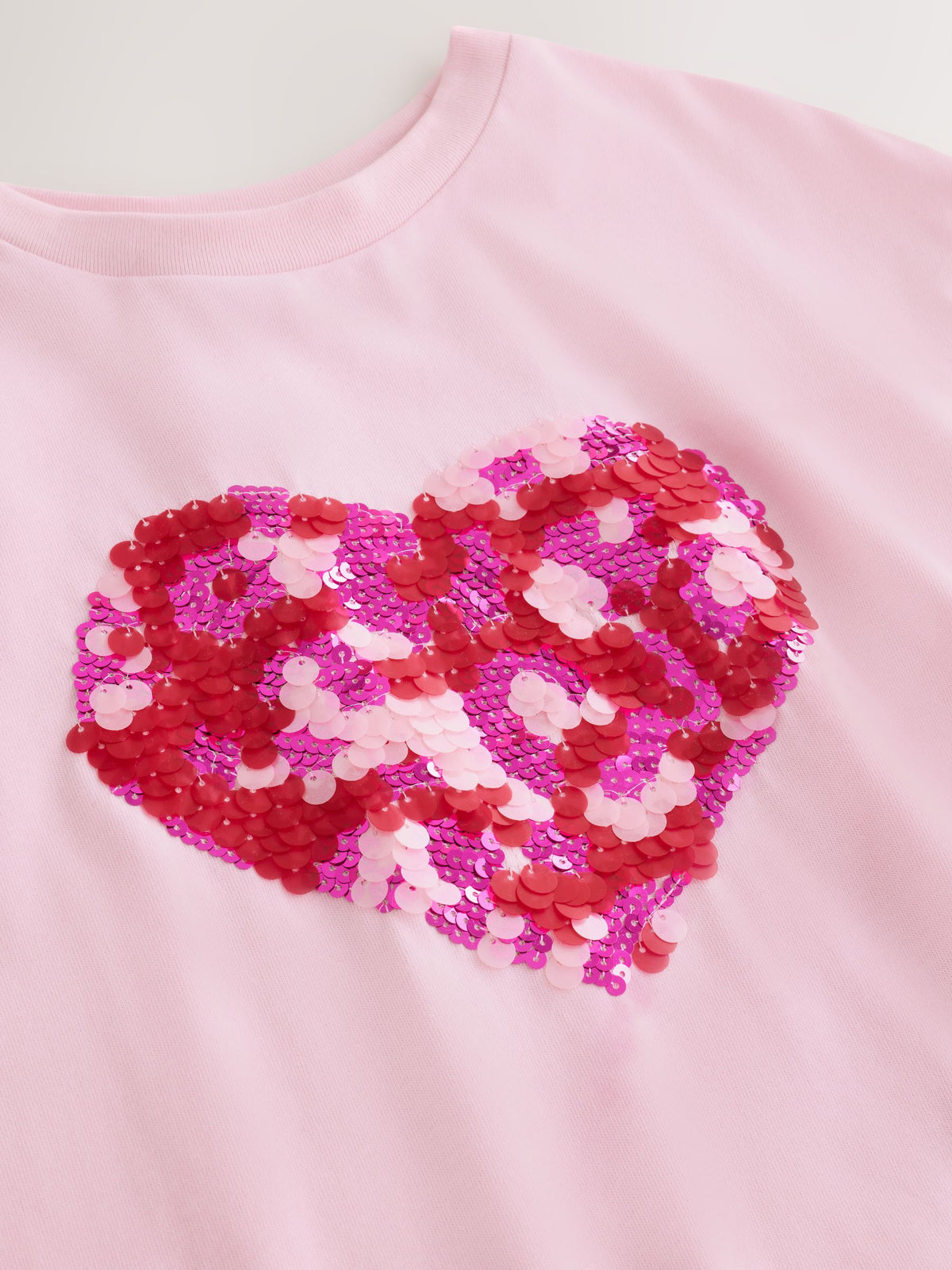 Dsiney Kidz - Pink Animal Boxy Sequin Heart T-Shirt (3-16yrs) image 7