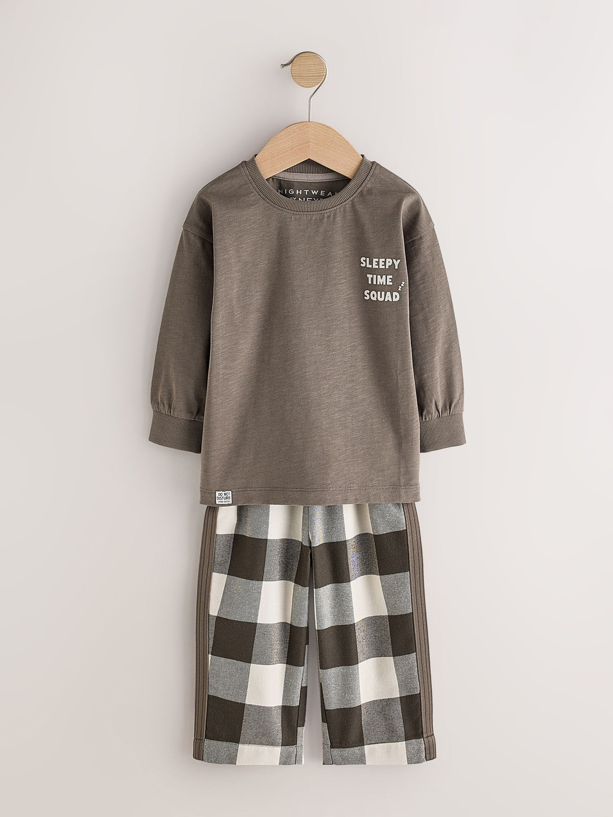 Brown/Cream Wide Leg Woven Bottom Pyjamas Set 2 Pack (9mths-12yrs) - image 7