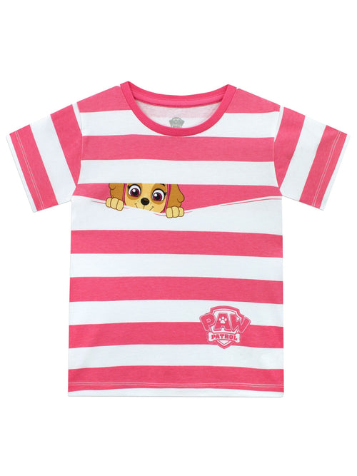Character Pink Paw Patrol Striped Skye T-Shirt image 1