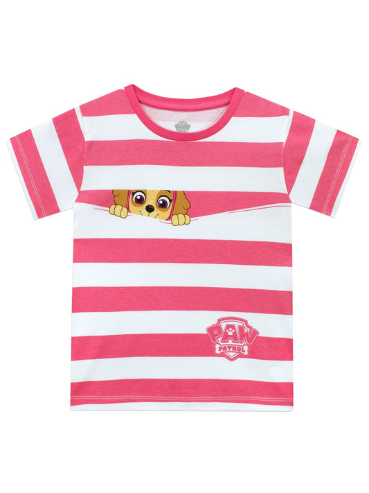 Character Pink Paw Patrol Striped Skye T-Shirt image 1