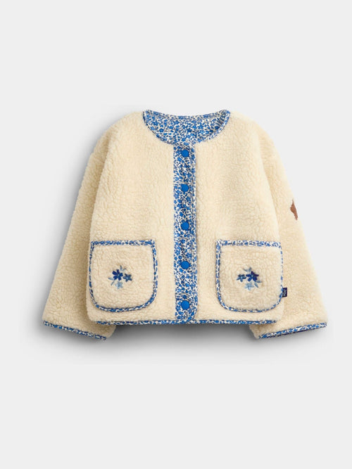 Dsiney Kidz - JoJo Maman Bébé Blue Floral Reversible Fleece image 1