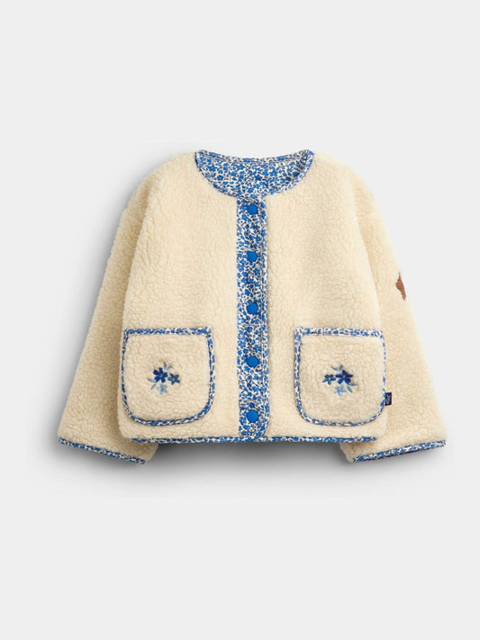 Dsiney Kidz - JoJo Maman Bébé Blue Floral Reversible Fleece image 1