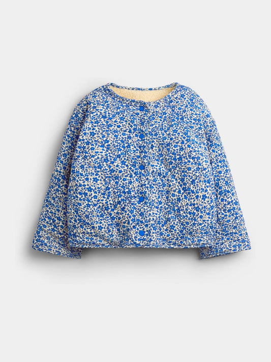 Dsiney Kidz - JoJo Maman Bébé Blue Floral Reversible Fleece image 2
