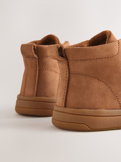 Dsiney Kidz - Tan Brown Barefoot Lace Up Leather Boots image 3