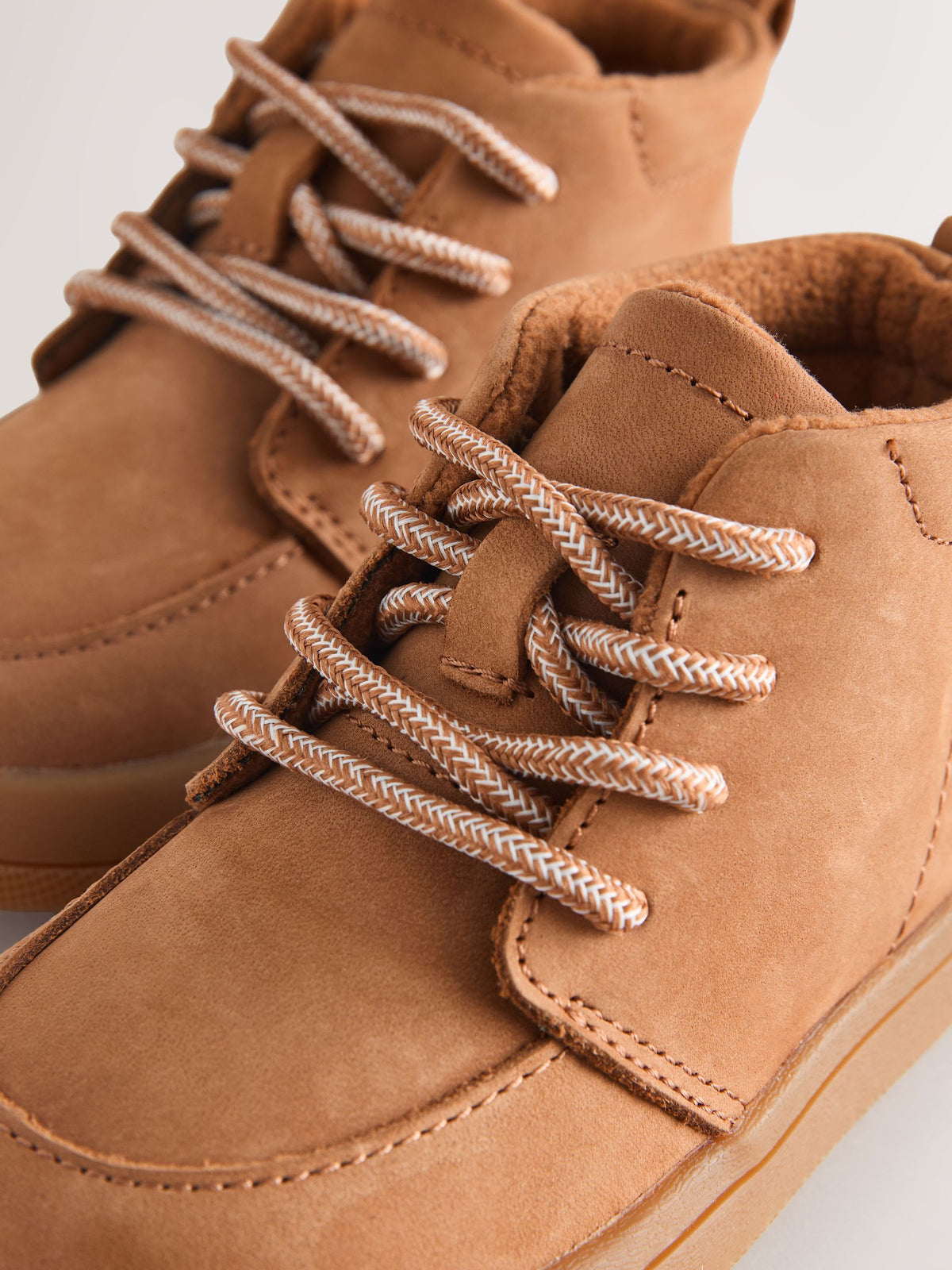 Dsiney Kidz - Tan Brown Barefoot Lace Up Leather Boots image 4