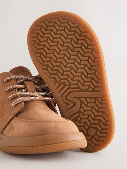 Dsiney Kidz - Tan Brown Barefoot Lace Up Leather Boots image 5