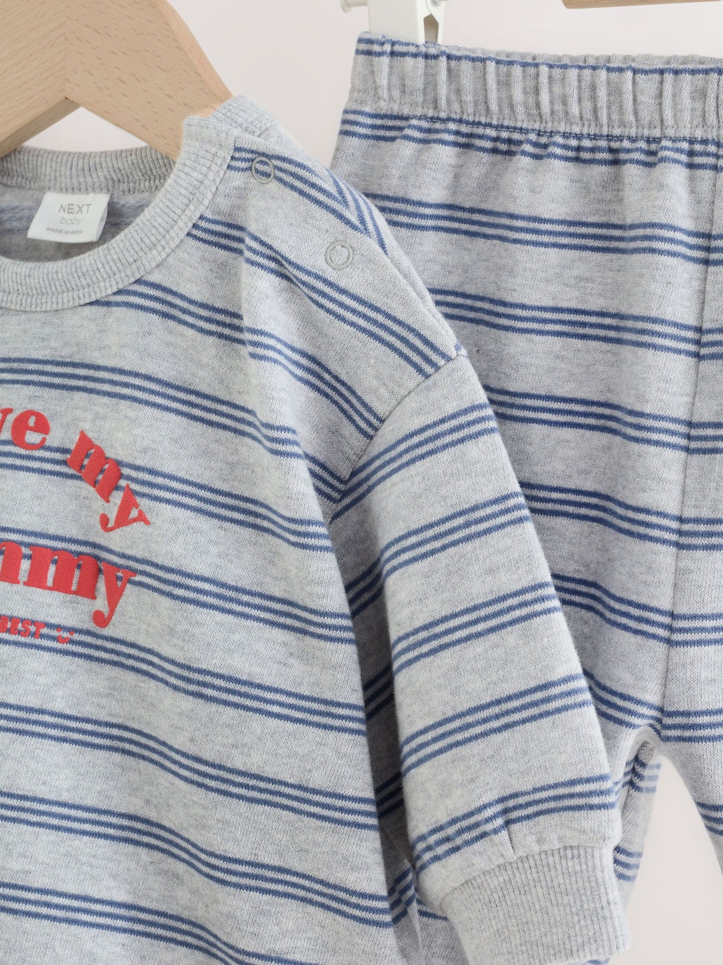 Dsiney Kidz - 'I Love My Mummy' Grey/Blue Sweatshirt and Joggers Baby Set (0mths-2yrs) image 7