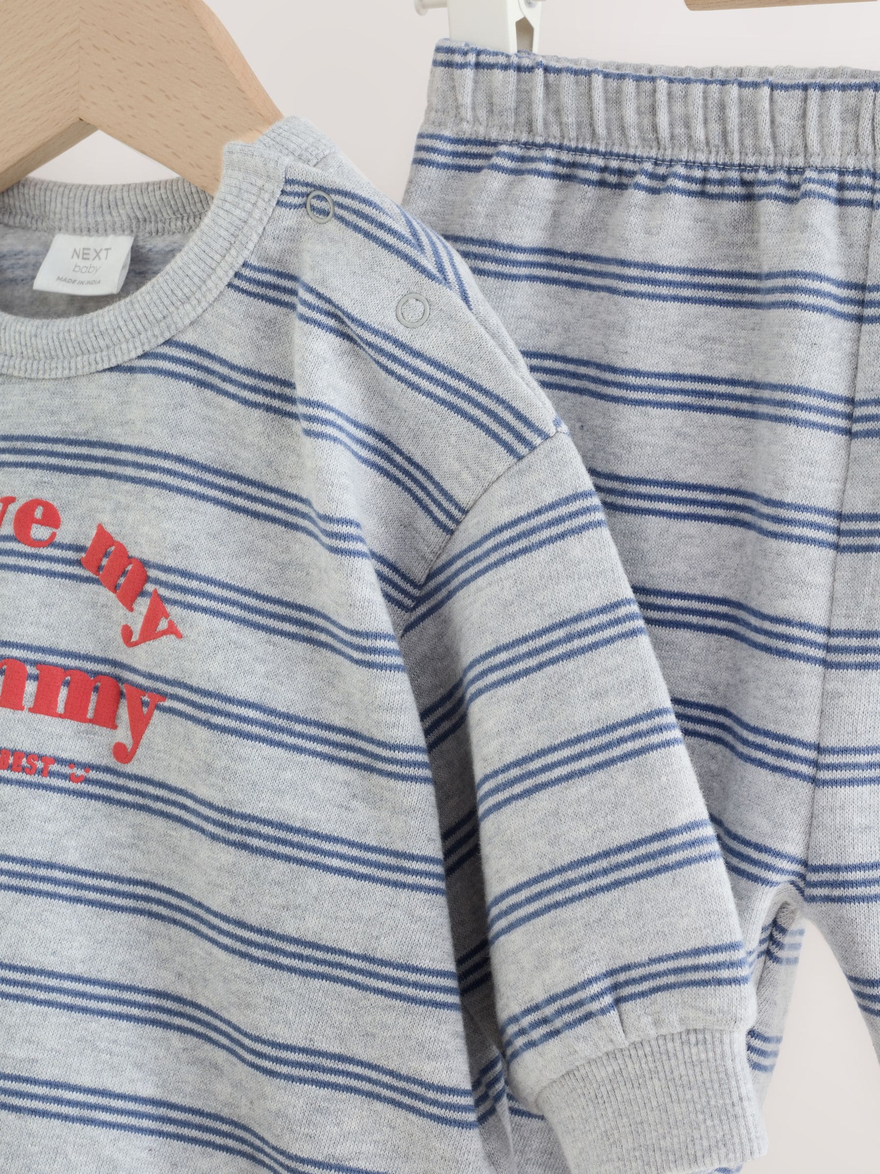 Dsiney Kidz - 'I Love My Mummy' Grey/Blue Sweatshirt and Joggers Baby Set (0mths-2yrs) image 7