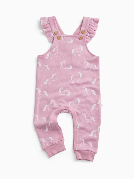 MORI Pink Magic Unicorn Supersoft Dungarees image 1