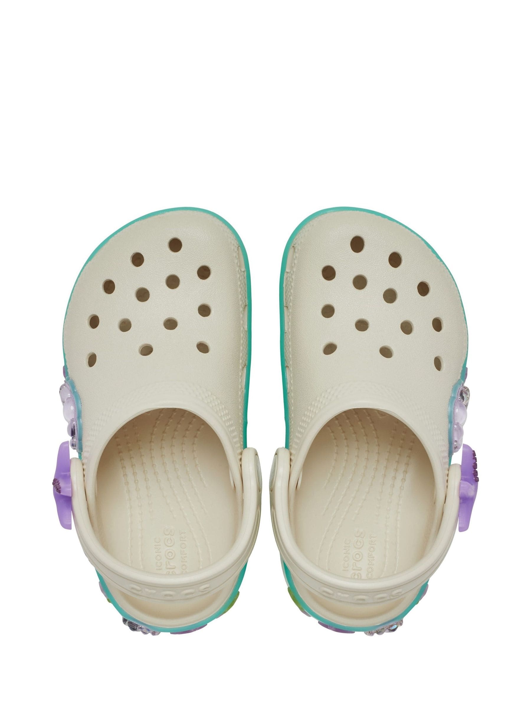Crocs Cream Classic Sea Sparkle Clogs image 5