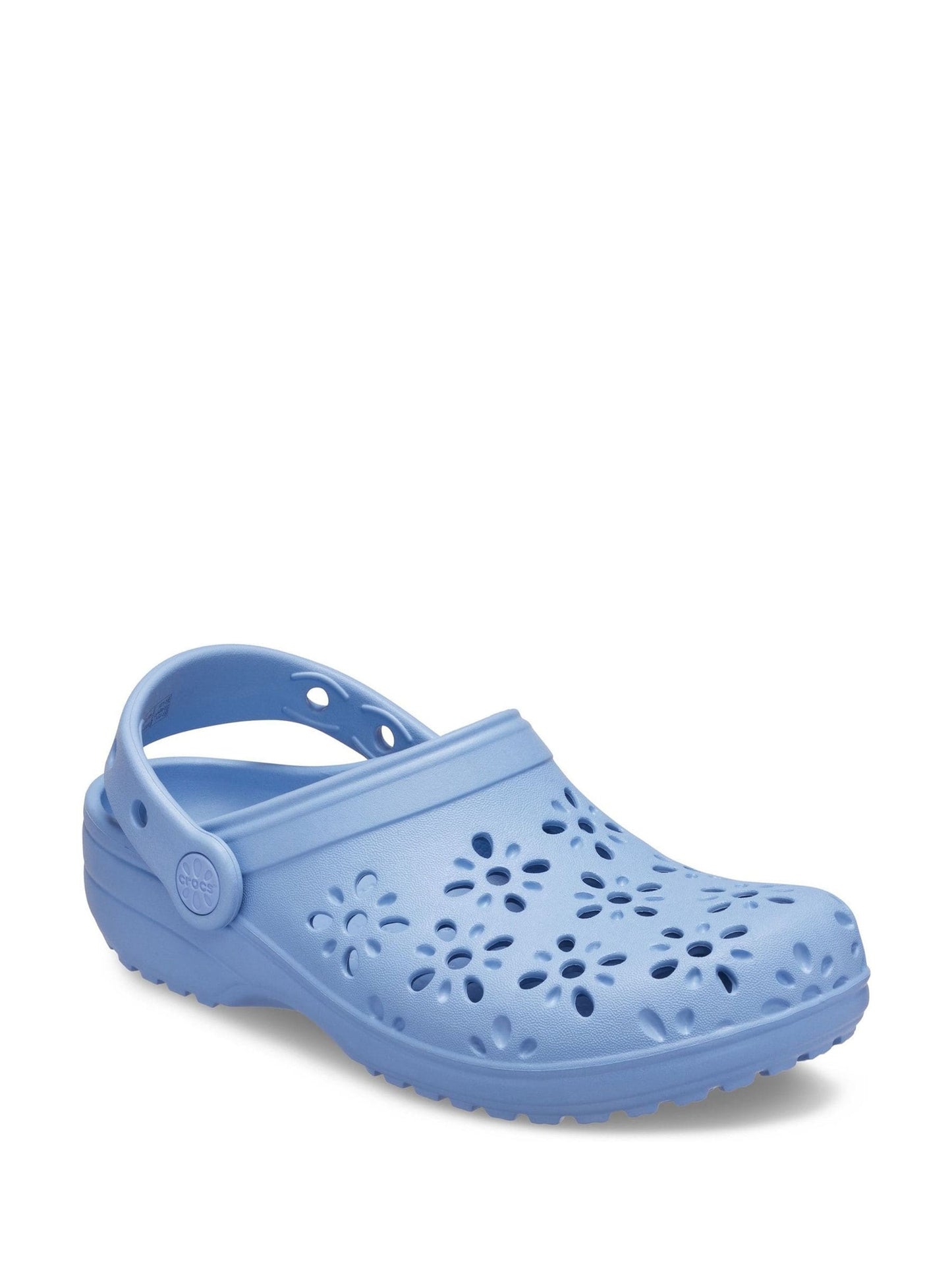 Crocs Blue Classic Floral Cut Out Clogs image 2