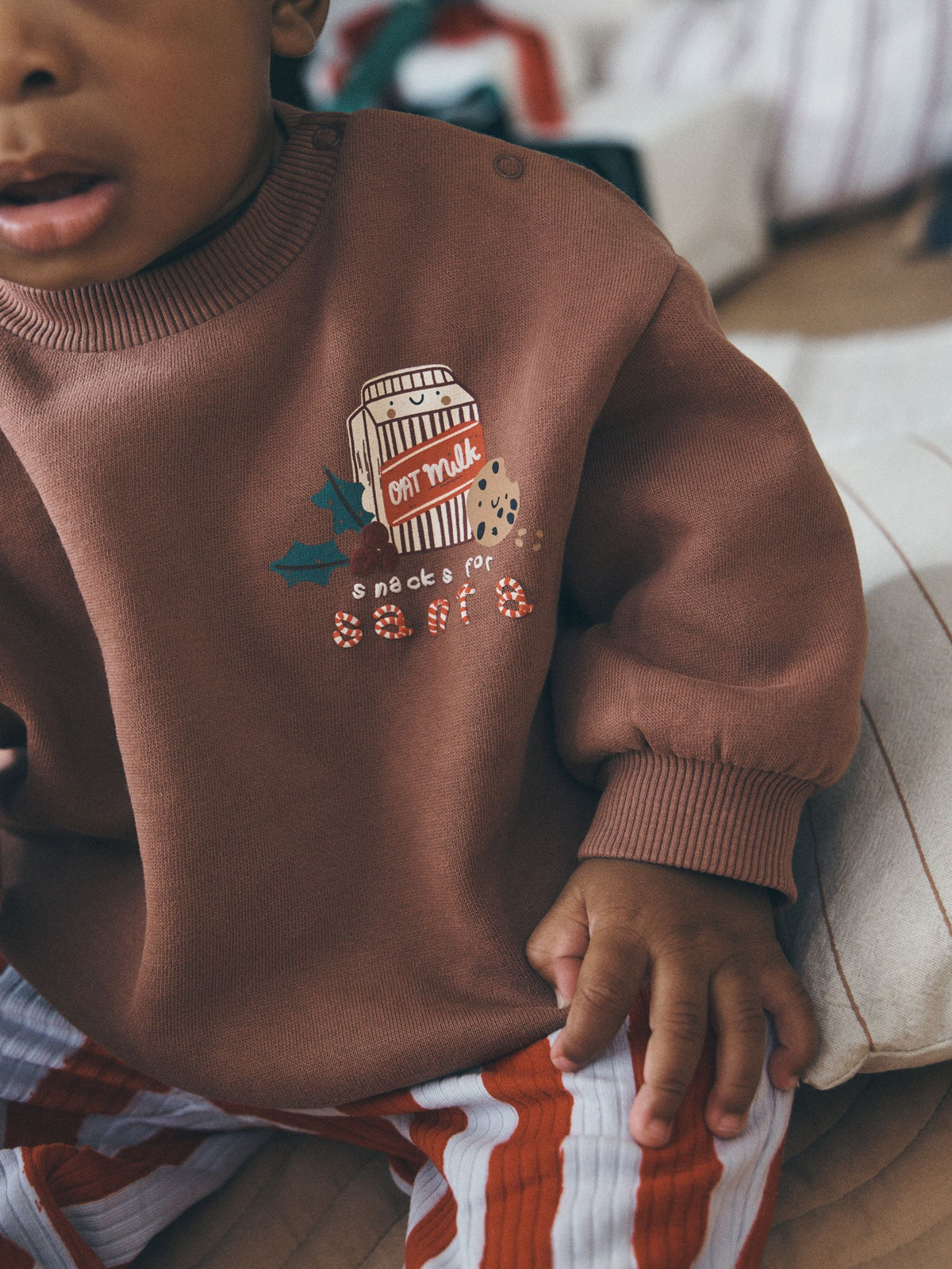 Brown Sweatshirt and Wide Leg Leggings Christmas Baby Set (0mths-2yrs) - image 4
