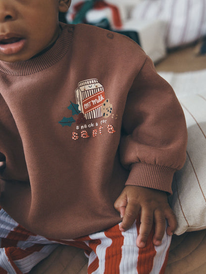 Brown Sweatshirt and Wide Leg Leggings Christmas Baby Set (0mths-2yrs) - image 4