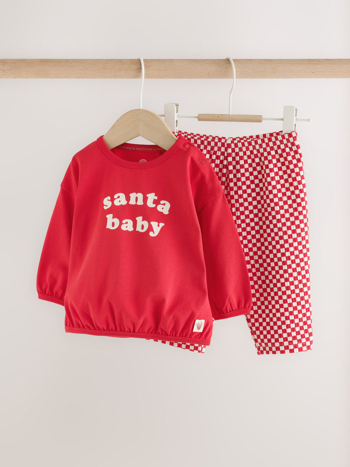 Red Santa T-Shirt and Leggings Baby Set (0-18mths) - image 1