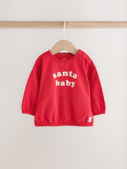 Red Santa T-Shirt and Leggings Baby Set (0-18mths) - image 3