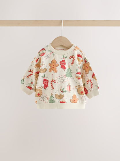 Neutral Christmas Sweat and Joggers Baby Set (0mths-2yrs) - image 2