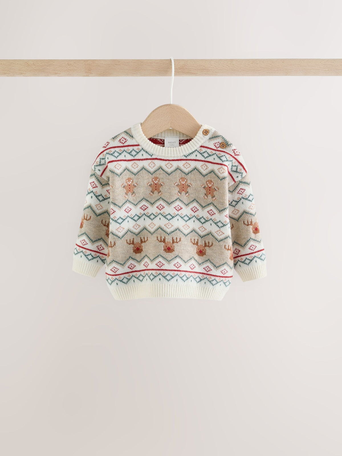 Dsiney Kidz - Neutral Fairisle Christmas Knitted Jumper and Leggings Set (0mths-2yrs) image 2