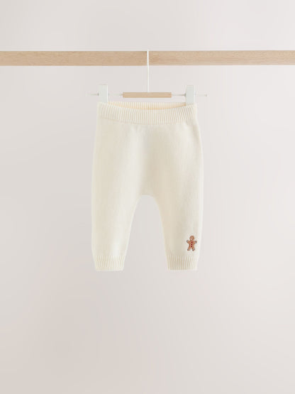 Dsiney Kidz - Neutral Fairisle Christmas Knitted Jumper and Leggings Set (0mths-2yrs) image 3