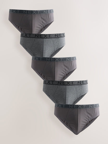 Dsiney Kidz - Grey Marl 5 Pack Cotton Rich Briefs image 1